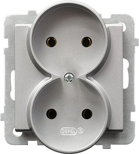 Ospel Gniazdo Sonata podwójne srebro mat (GP-2RR/m/38)