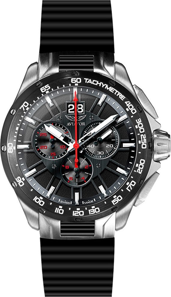 Zegarek Aviator Zegarek męski Aviator M.2.19.5.134.6 czarny