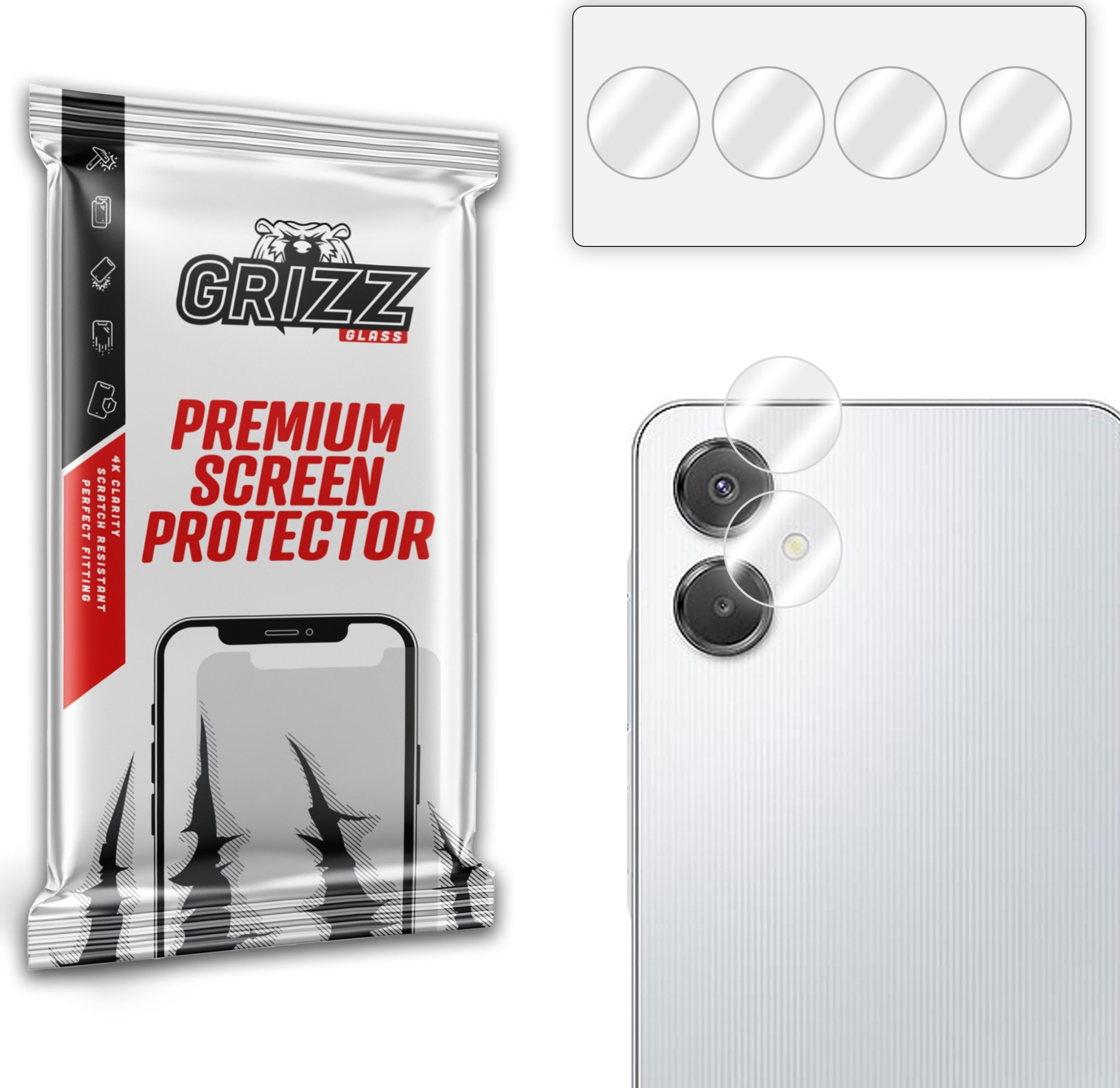 Szkło na aparat GrizzGlass HybridGlass Camera do Samsung Galaxy A06 5G [2 PACK]