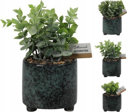 Koopman Sztuczna roślina w ceramicznej doniczce 20 cm