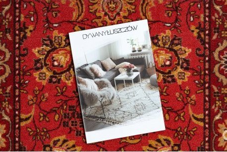 Dywany Łuszczów CHODNIK PODGUMOWANY TRADYCJA czerwony 100cm, 100x510 cm