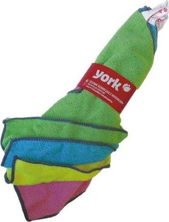 York Zestaw 4 Ściereczek do Czyszczenia z Mikrofibry