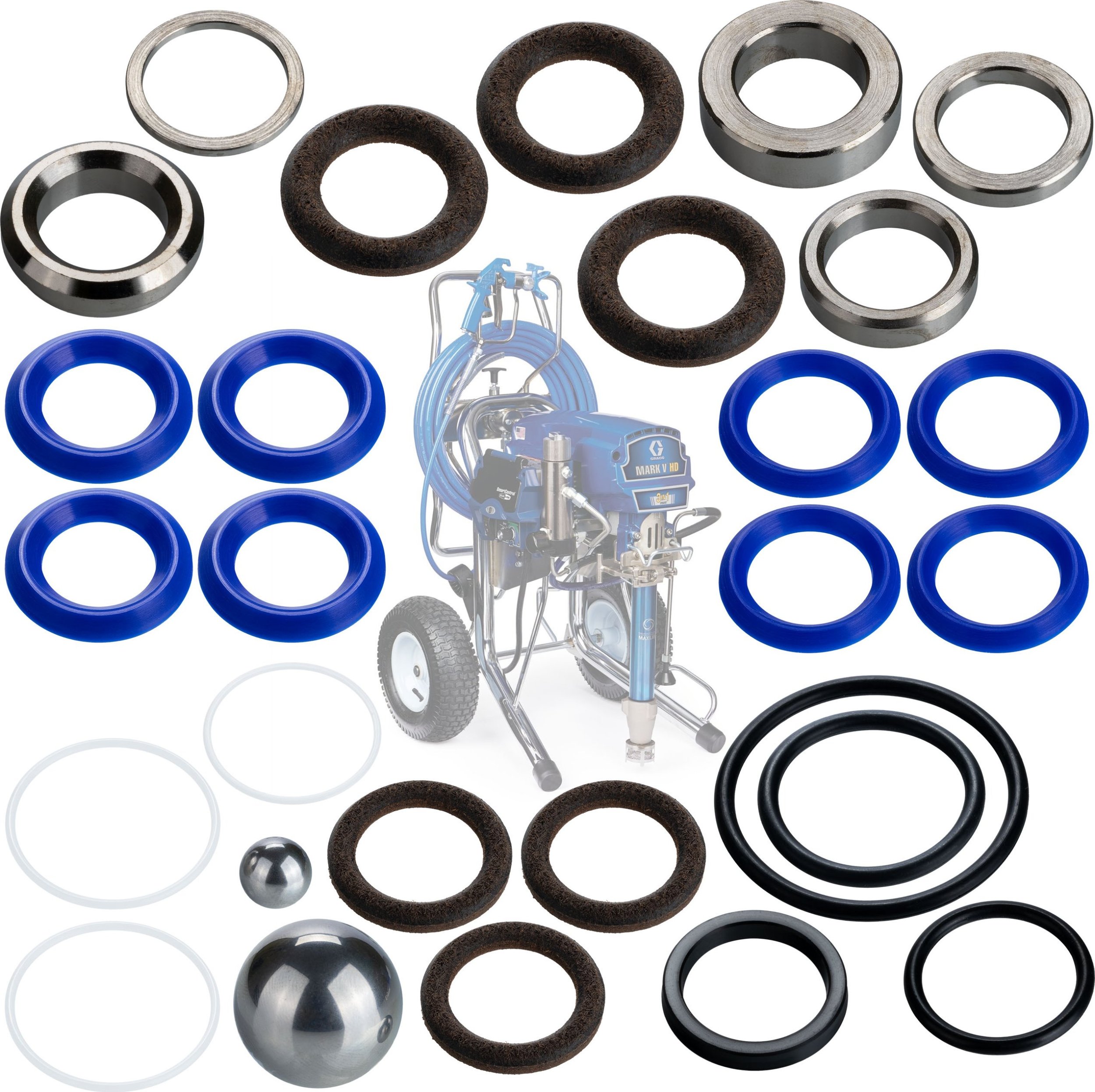 Rosfix ZESTAW NAPRAWCZY POMPY AGREGAT MALARSKI GRACO MARK V 1095 5900 1595 HQ