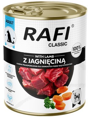 Dolina Noteci Mokra karma dla psa Rafi Classic z jagnięciną 800 g