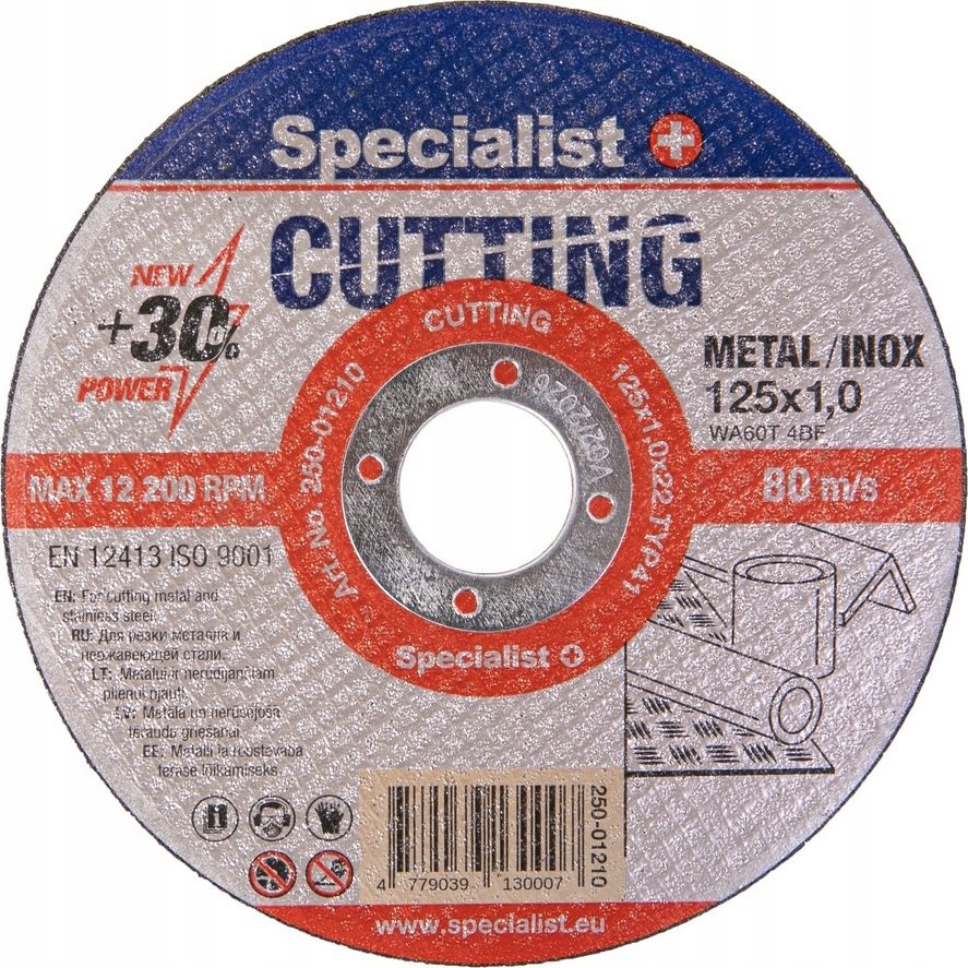 Specialist+ SPECIALIST+ metal cutting disc CUTTING, 125x1x22 mm