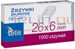 Tetis Zszywki biurowe 26/6