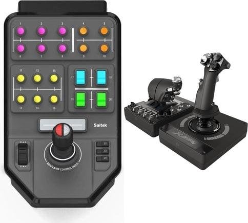 Joystick Logitech Farm Sim Vehicle Side Panel USB (945-000014) + G X56 Hotas (945-000059)