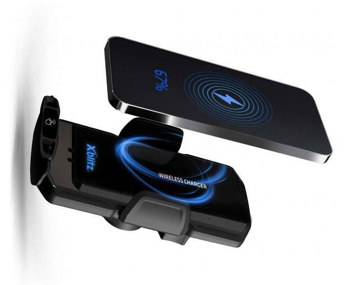 Uchwyt samochodowy Xblitz FX2 Exclusive, automatyczny, z funkcją bezprzewodowego ładowania