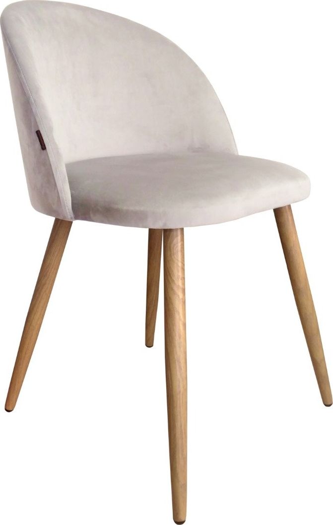 Atos Krzesło CLAUDINE 2 VELVET ecru/dąb