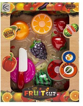 Owoce mały zestaw do krojenia z talerzykiem i nożem