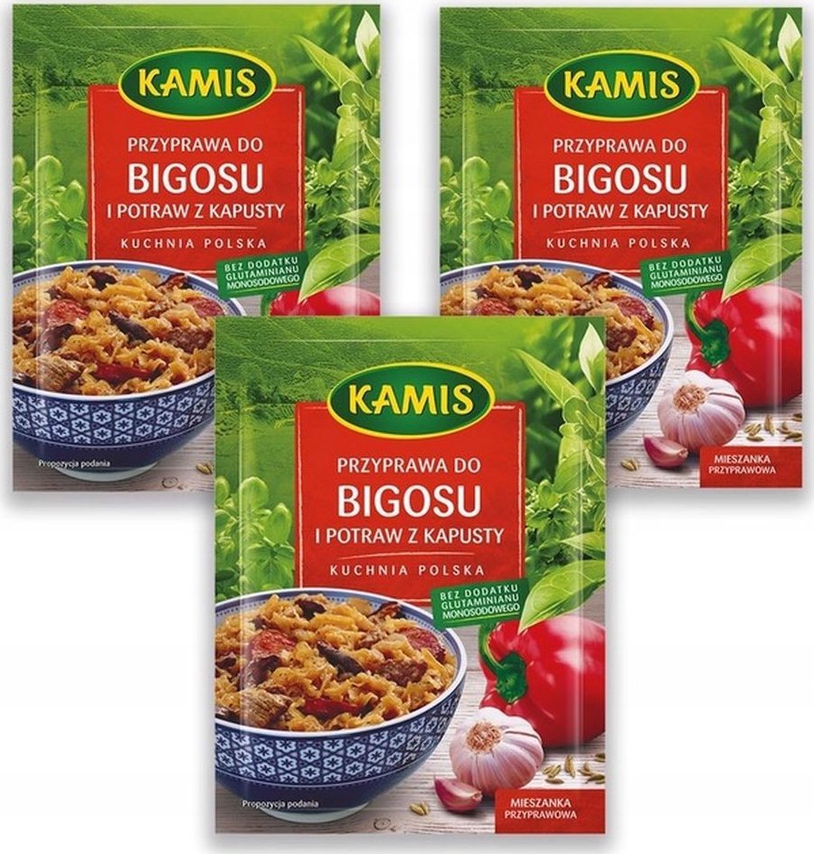 Kamis Kamis Kuchnia polska Przyprawa do bigosu i potraw z kapusty Mieszanka przyprawowa 20 g x 3 sztuk