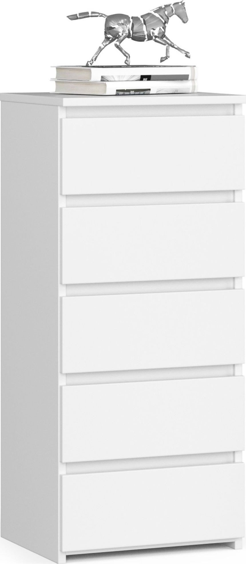 Fabryka Mebli Akord Komoda CL5 40 cm 5 szuflad - biała