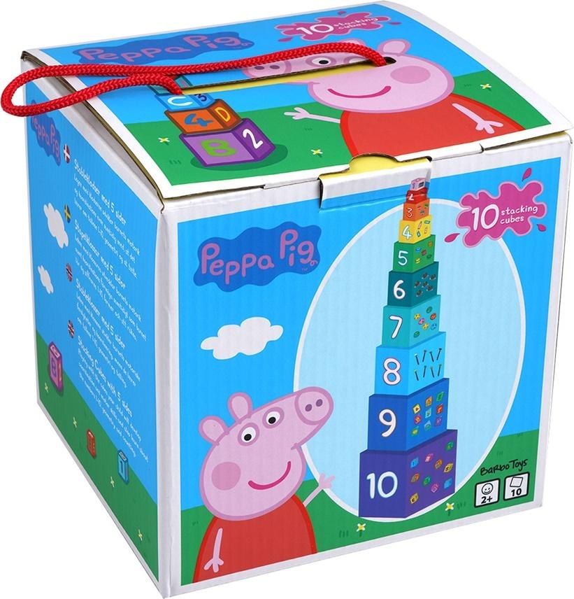 Barbo Toys Wieża Kartonowa Piramida Świnka Peppa 10 klocków