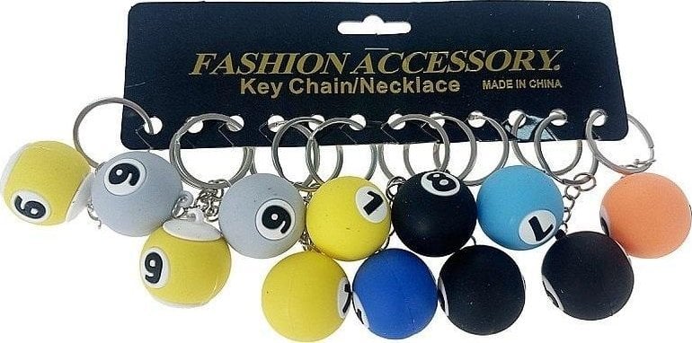 Brelok silikonowy kula bilardowa (12szt)
