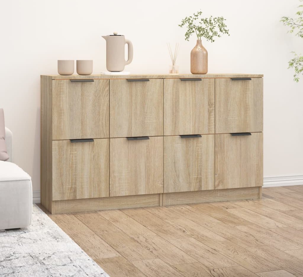 vidaXL vidaXL Komody, 2 szt, dąb sonoma, 60x30x70 cm, materiał drewnopochodny