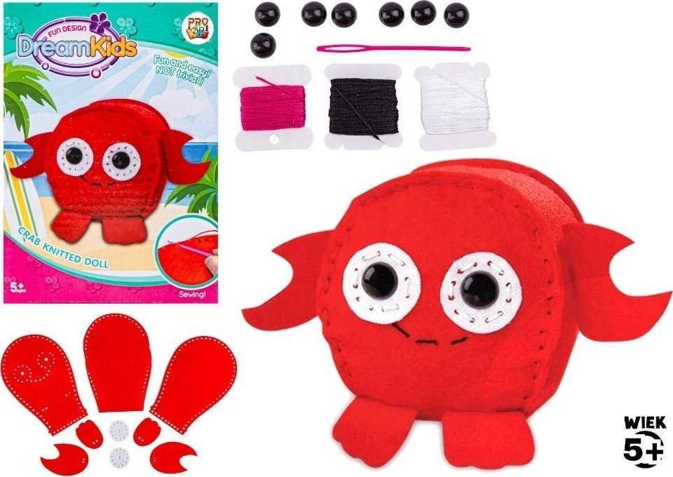 Zestaw kreatywny do szycia Krab