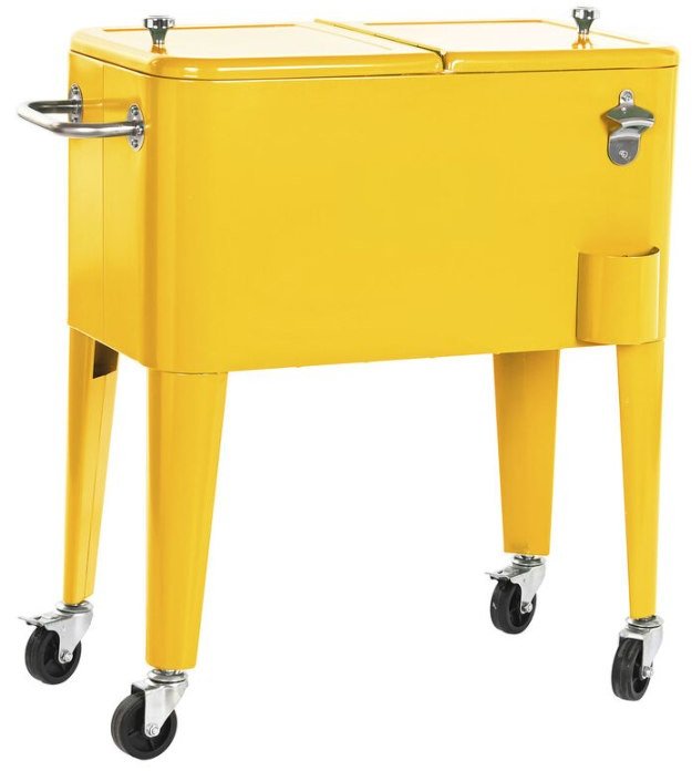 Przenośna Lodówka Home ESPRIT Żółty Stal polipropylen 56 L 74 x 43 x 80 cm