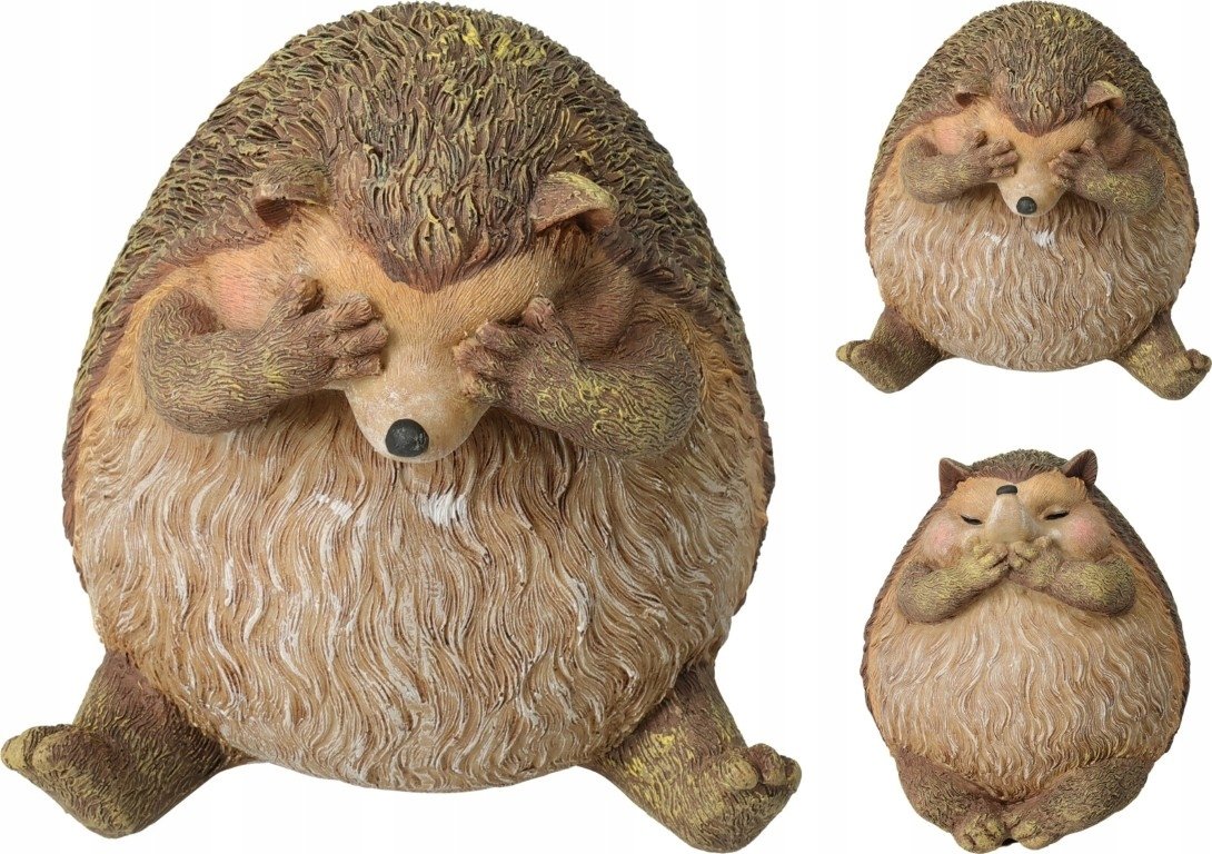 Figurka dekoracyjna 14 cm tworzywo sztuczne urocza ozdoba do domu jeż 1 szt.