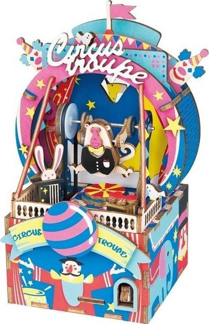 Robotime Technology ROBOTIME Drewniany Model Puzzle 3D Pozytywka Cyrk