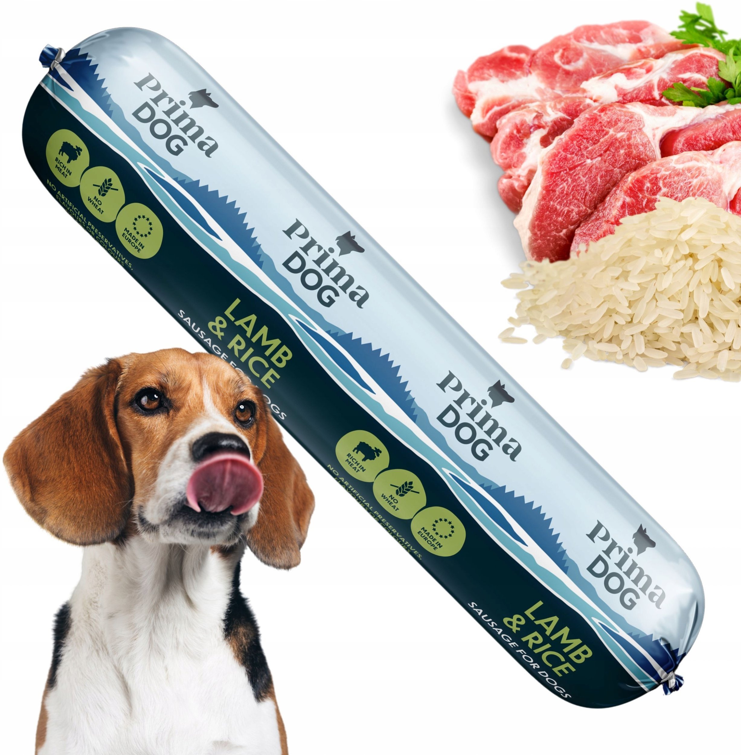 PRIMADOG LAMB-RICE SAUSAGE 800 G