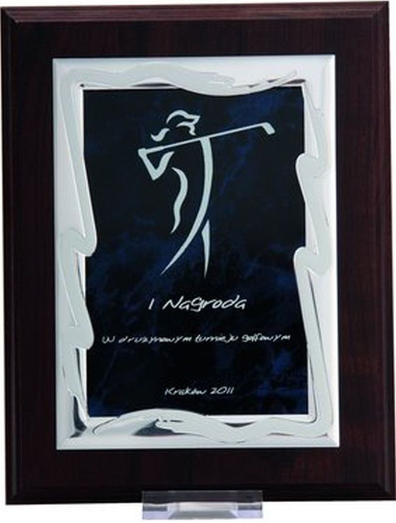 Victoria Sport Dyplom z tworzywa sztucznego z metalową blaszką grawerowany