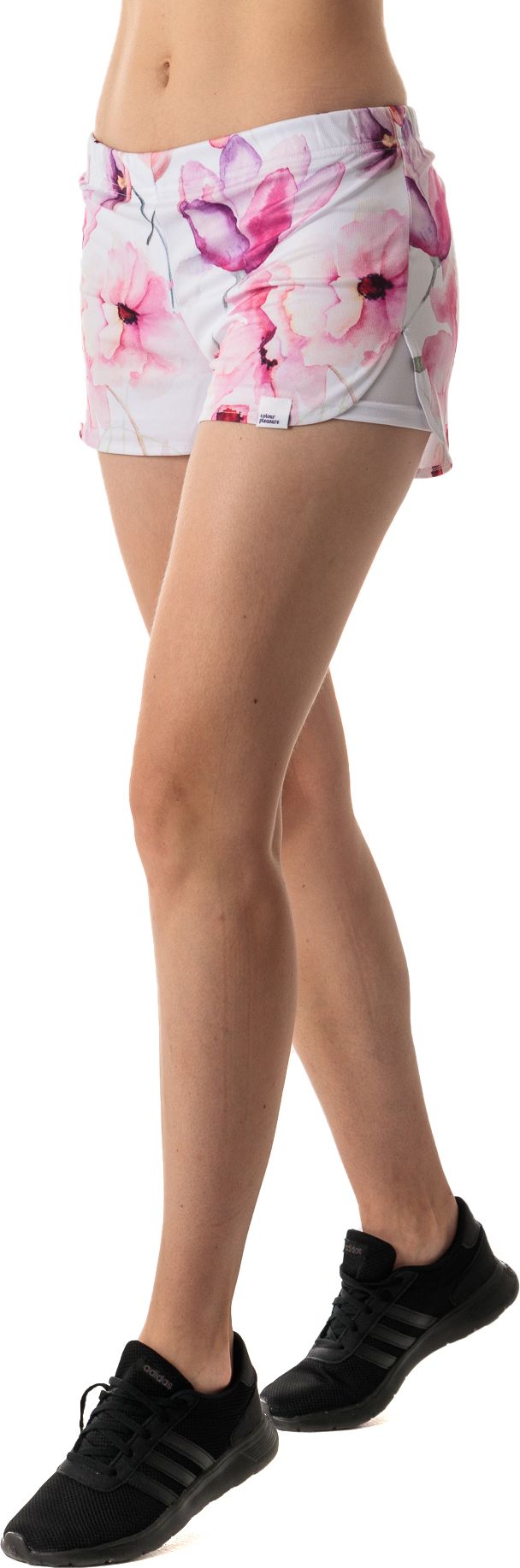 Colour Pleasure Spodenki damskie CP-020 156 biało-różowe r. XS-S