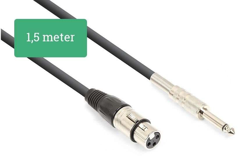 Kabel sygnałowy XLR (f) / Jack mono 1,5m Vonyx one size