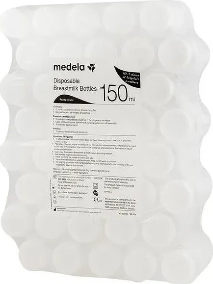 Butelki jednorazowe 150 ml 40 szt. 200.2956 Medela