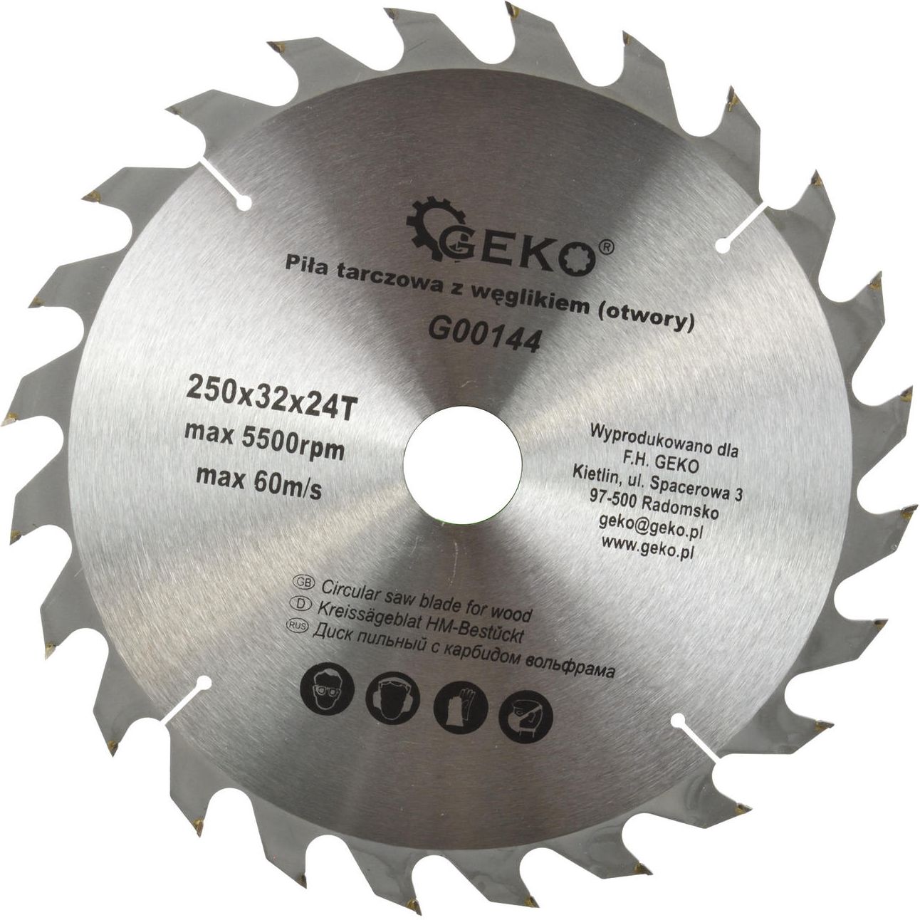 Geko tarcza do drewna 250x32x24T (G00144)