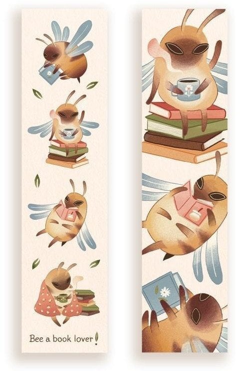 Zakładka kartonowa - Bee a book lover