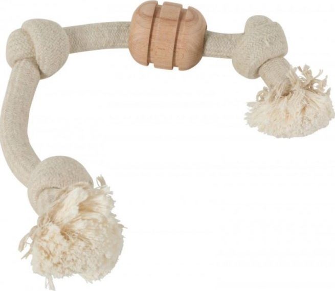 Zolux ZOLUX Zabawka sznurowa WILD MIX 3 węzły, z drewnianym krążkiem