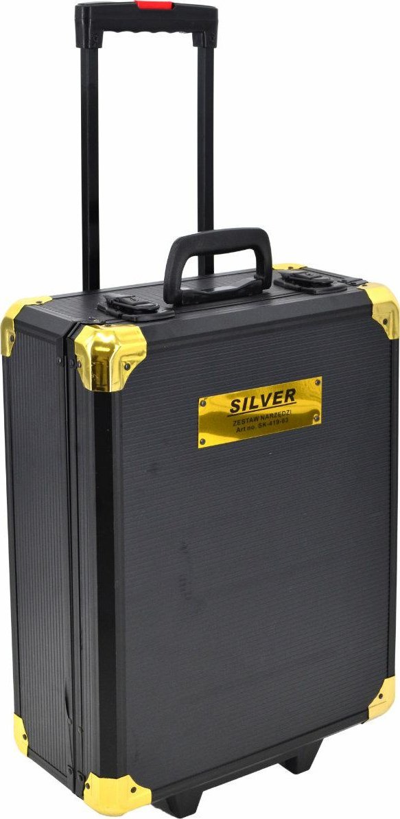 Silver SILVER ZESTAW KLUCZY 419el. W WALIZCE NA KÓŁKACH CZARNEJ PROF