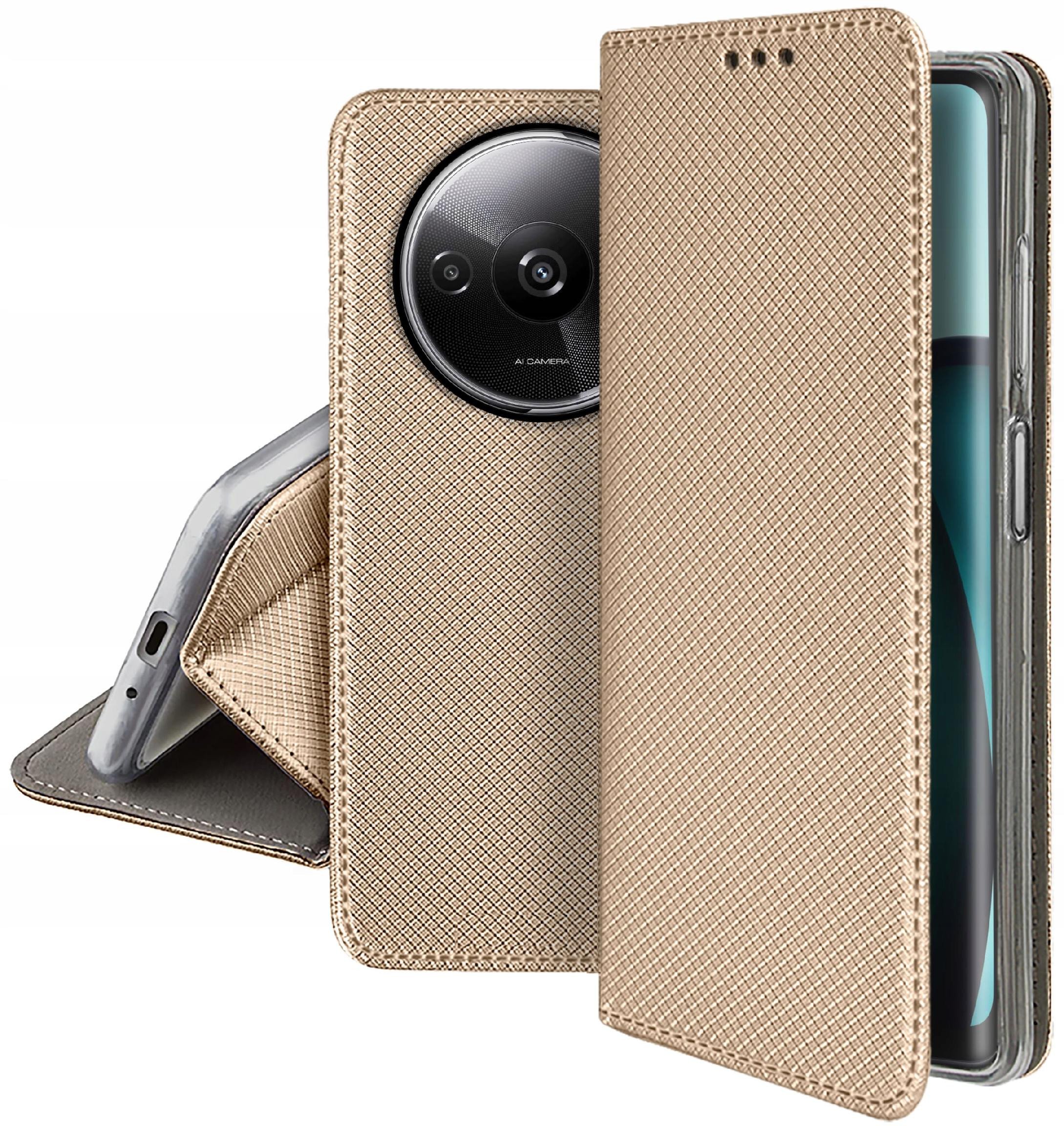 Etui do Xiaomi Redmi A3 4G SMART MAGNET CASE PORTFEL + SZKŁO OCHRONNE 9H