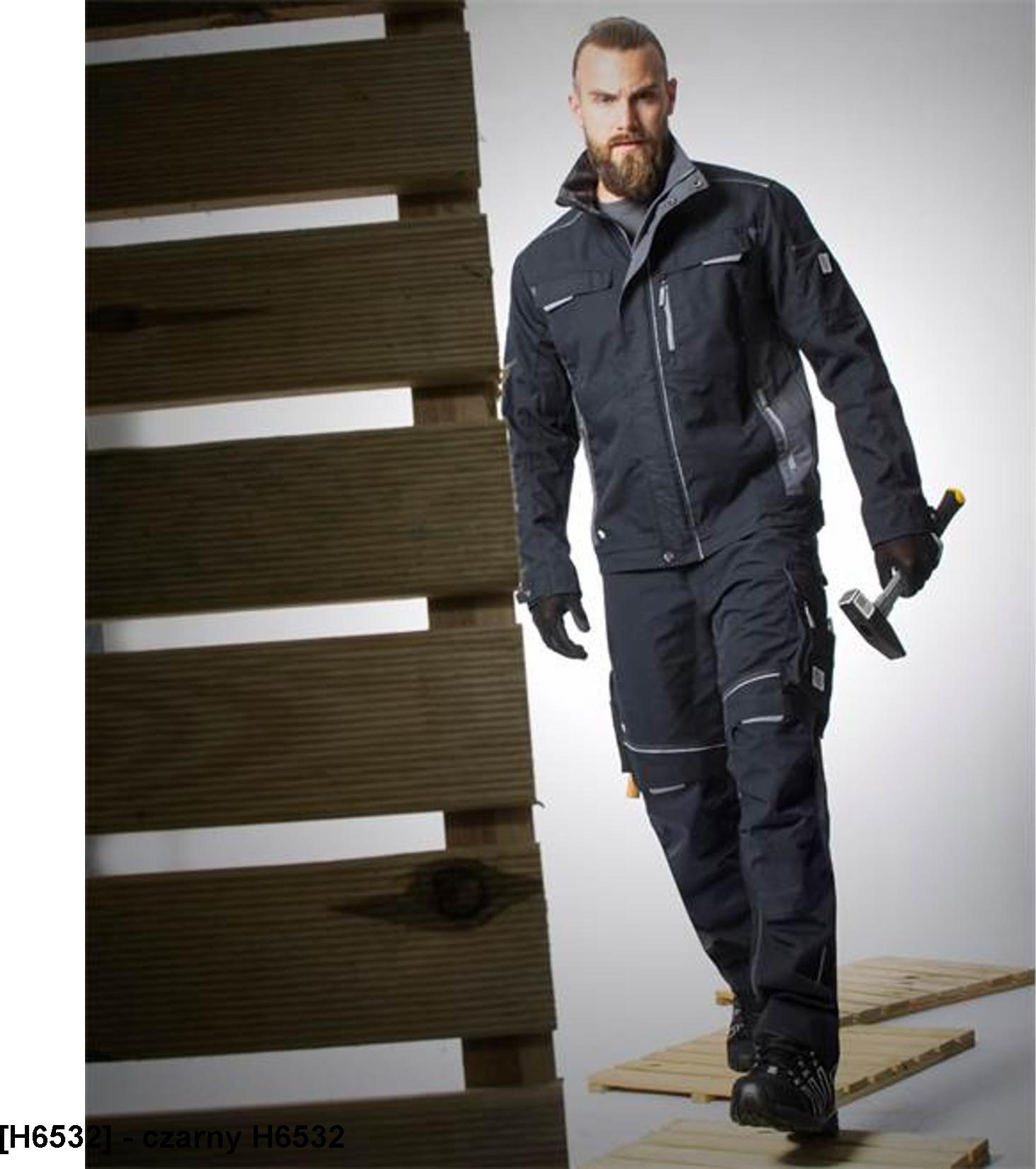 Ardon ARDON URBAN+ - bluza 65 % poliester, 35 % bawełna, canvas, ok. 270 g/m2 Tabiflex - stretch, 5 kieszeni, - czarny H6532 XL