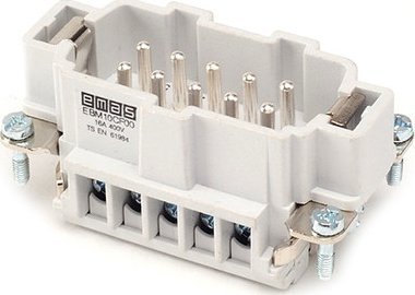 Emas Wsad męski do pokrywy metalowej, 10 pin, 16 A T0-EB010CF00