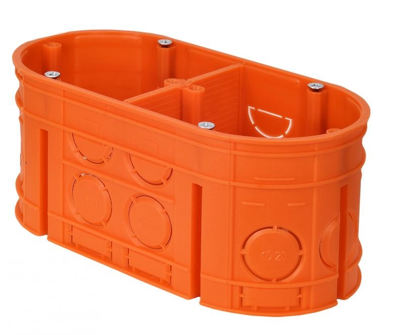 Simet Puszka podtynkowa Multiwall 2-krotna M2X60F 60mm pomarańczowa (33160008)