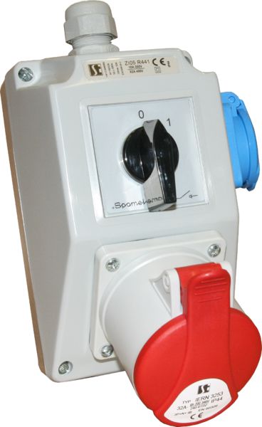 Spamel Zestaw instalacyjny z gniazdem 32A 5P 0-1 (ZI02R441)