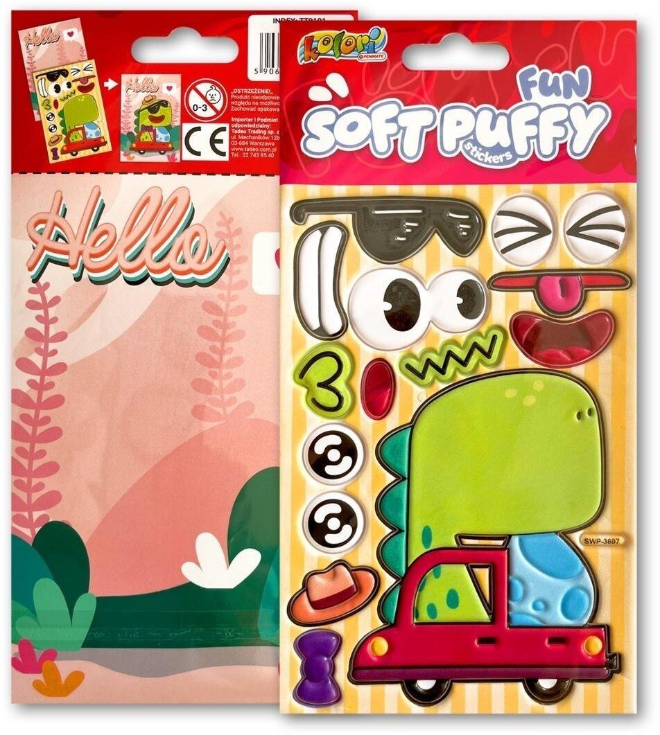 Naklejki puffy Fun with Dino