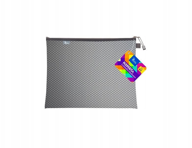 Koperta A5 z suwakiem metalowym czarna BT606-V tetis