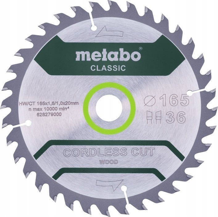 Sourcing METABO CIRCULAR SAW HW/CT 165x20x18z CORDLESS CUT WOOD CLASSIC