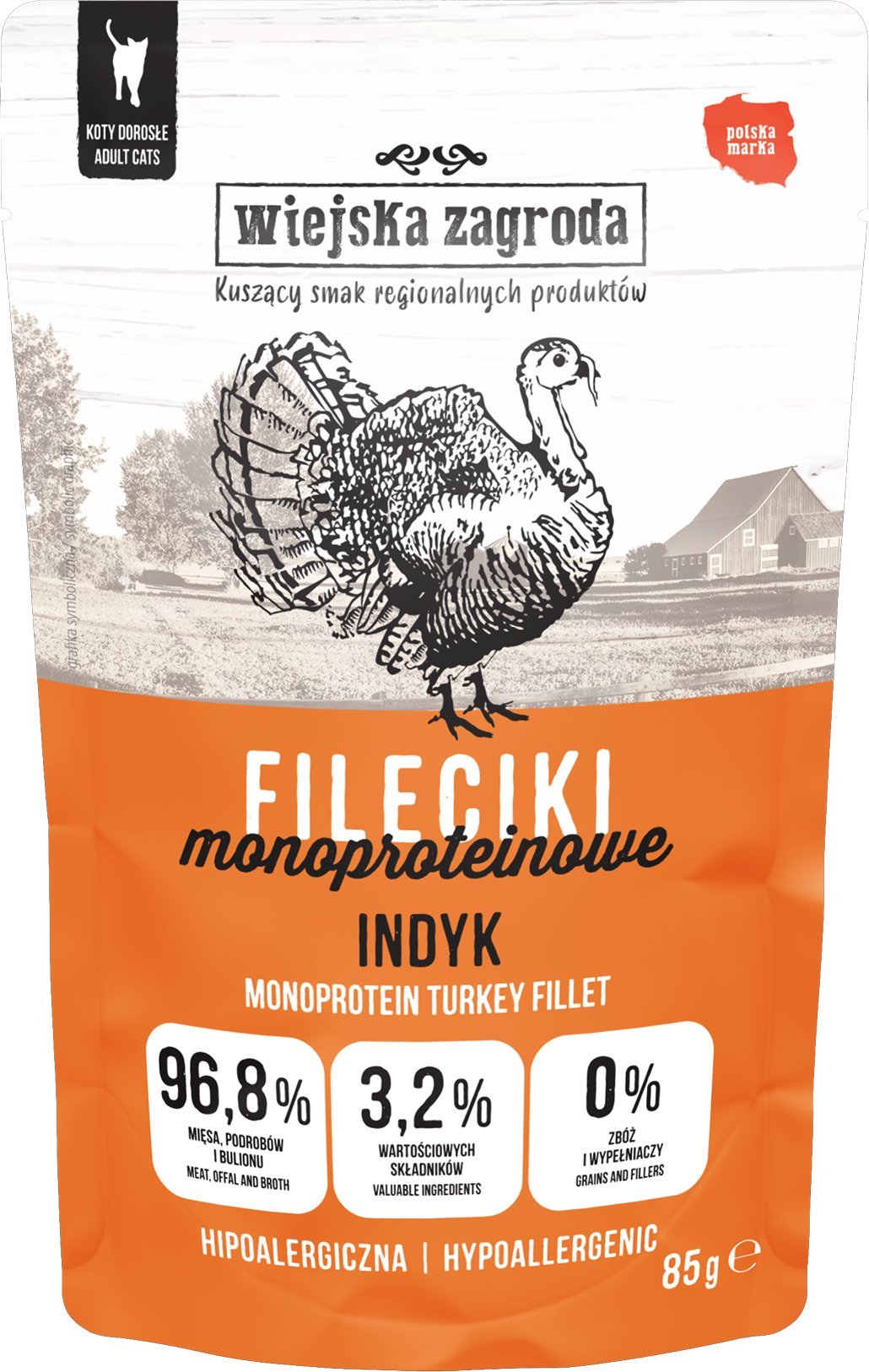 Karma mokra dla kota Fileciki Indyk (dorosły) 85g