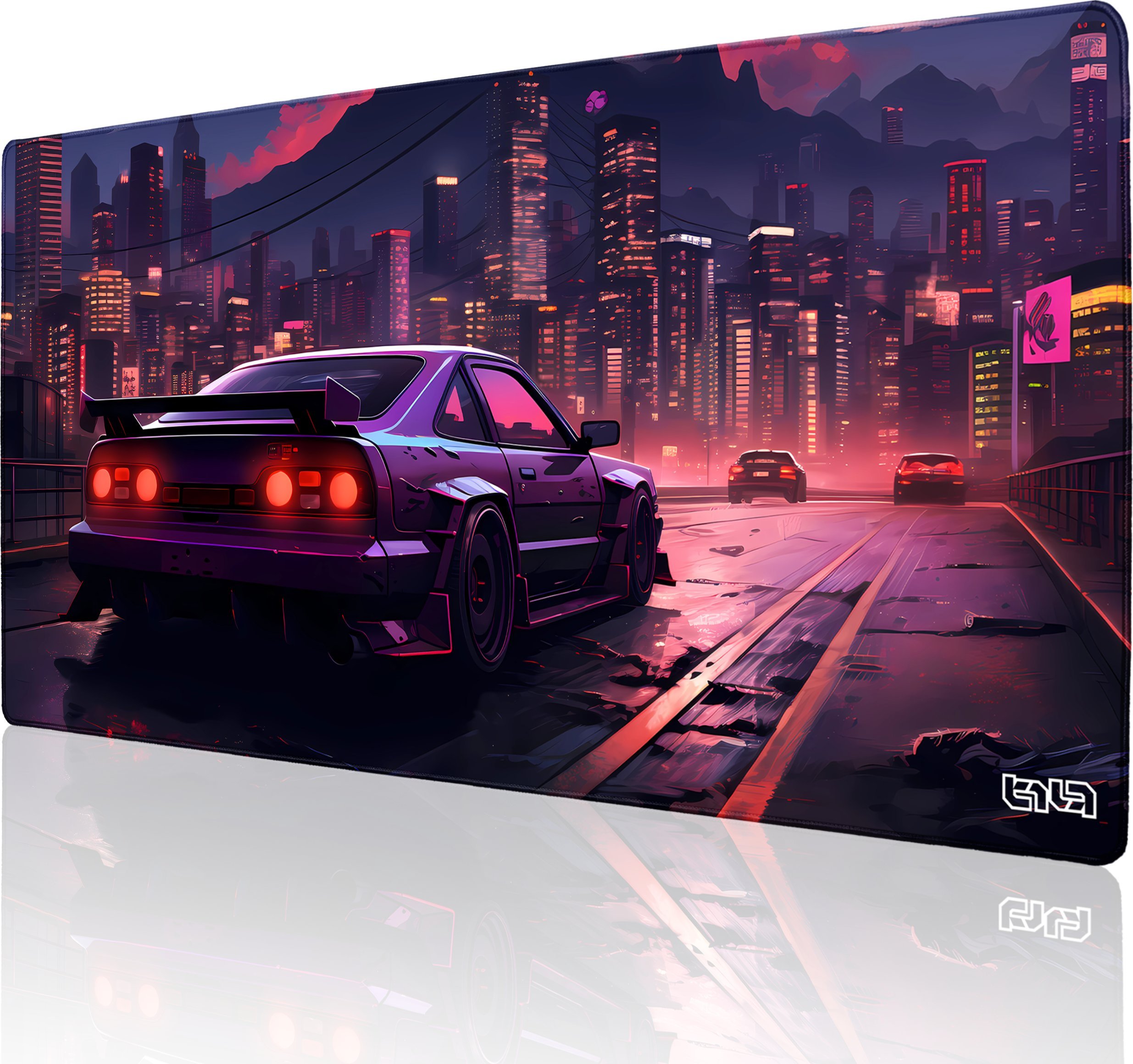 Podkładka Tilt DUŻA PODKŁADKA POD MYSZKĘ Yokohama Nocą 100x50 TILT Duża Antypoślizgowa