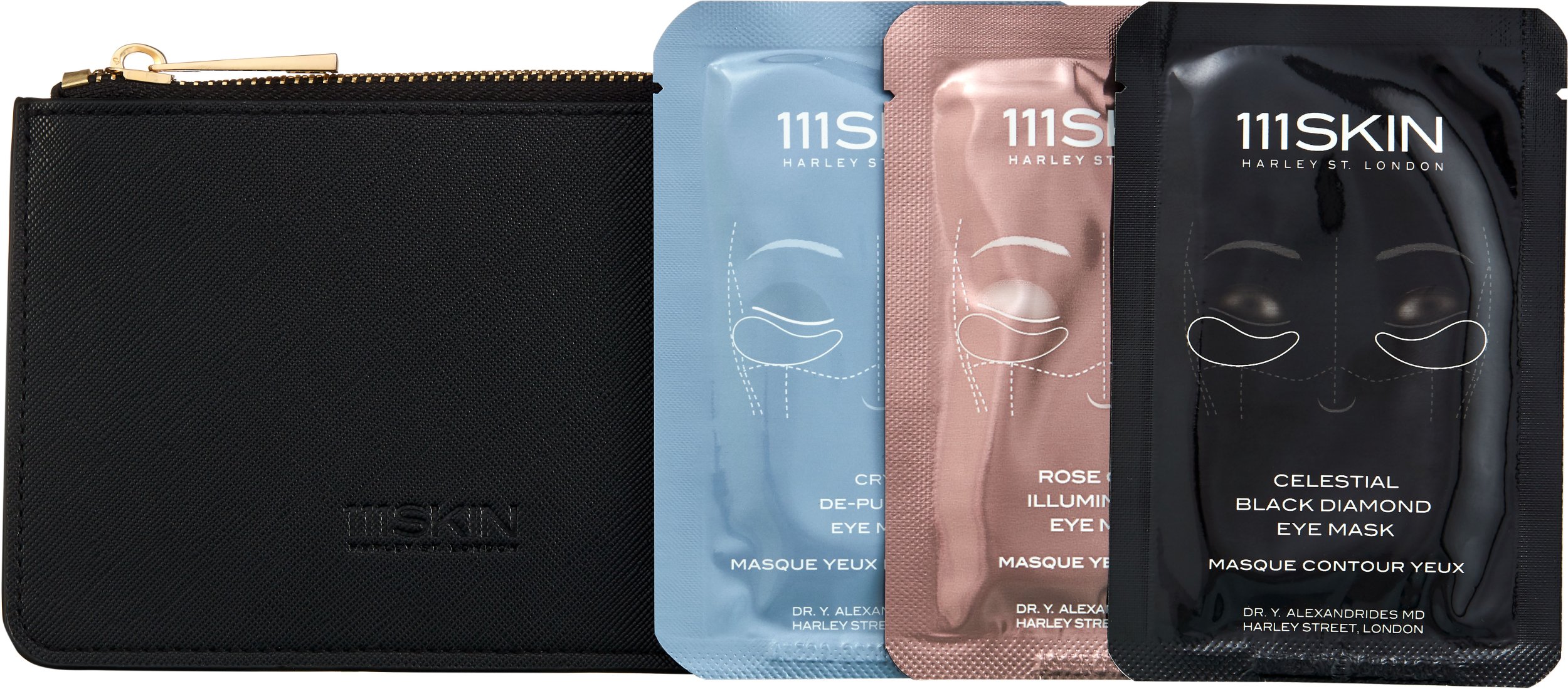 111SKIN_SET etsetter Eye Mask Trio Rose Gold Illuminating Eye Mask + Cryo De-Puffing Eye Mask + Celestial Black Diamond Eye Mask