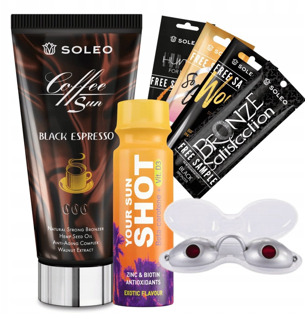 Soleo Black Espresso 150ml Mocny Bronzer Z + Gratisy
