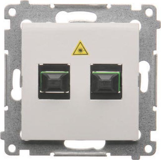 Kontakt-Simon Simon 54 Gniazdo światłowodowe / optyczne podwójne biały DGS2.01/11