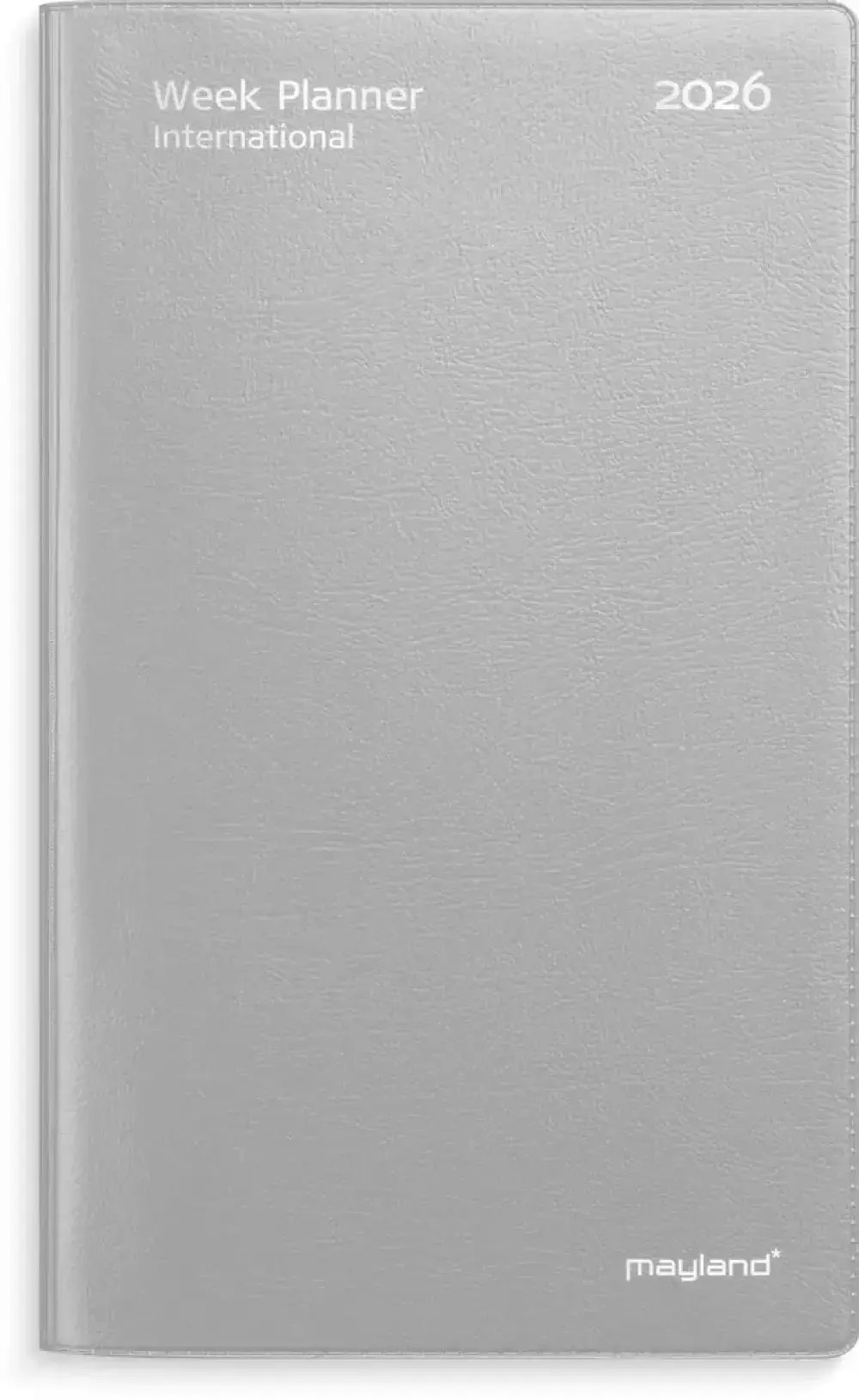 Mayland-Burde Week Planner w formacie poziomym srebrny winyl 2026