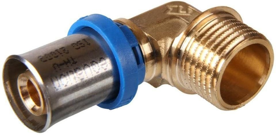 Kolano GZ zaprasowywane Premium mosiądz 16x1/2 MKZ1612