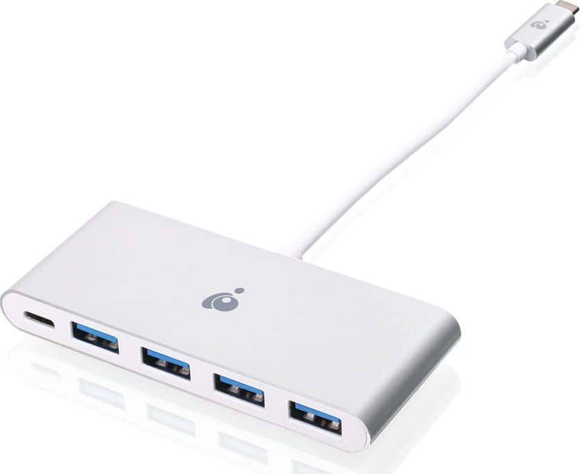 HUB USB IOGear GUH3C4PD huby i koncentratory USB 3.2 Gen 1 (3.1 Gen 1) Type-C 5000 Mbit/s Biały
