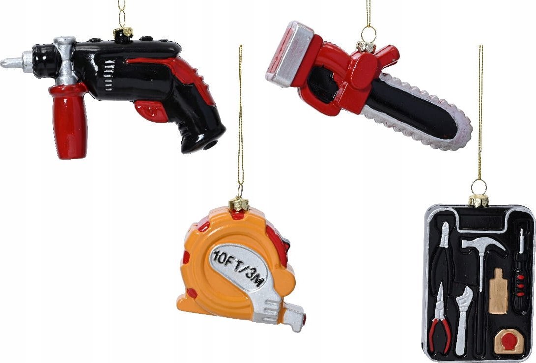 Kaemingk Bombka choinkowa 14cm w kształcie narzędzi plastikowa 1szt