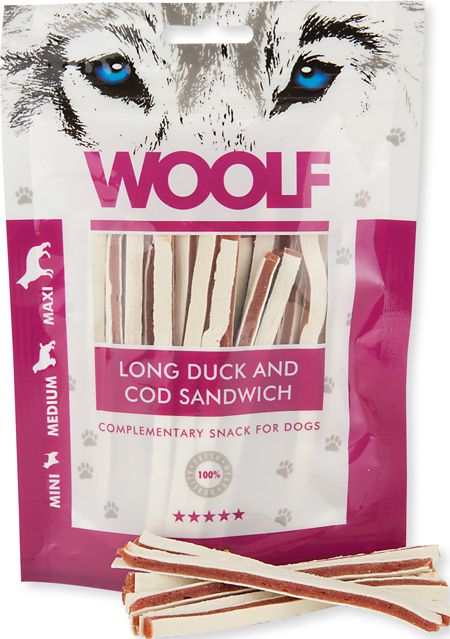 WOOLF WOOLF 100g LONG DUCK COD SANDWICH